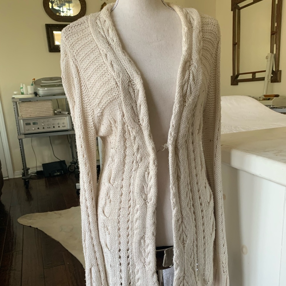 Cream cotton DKNY sweater